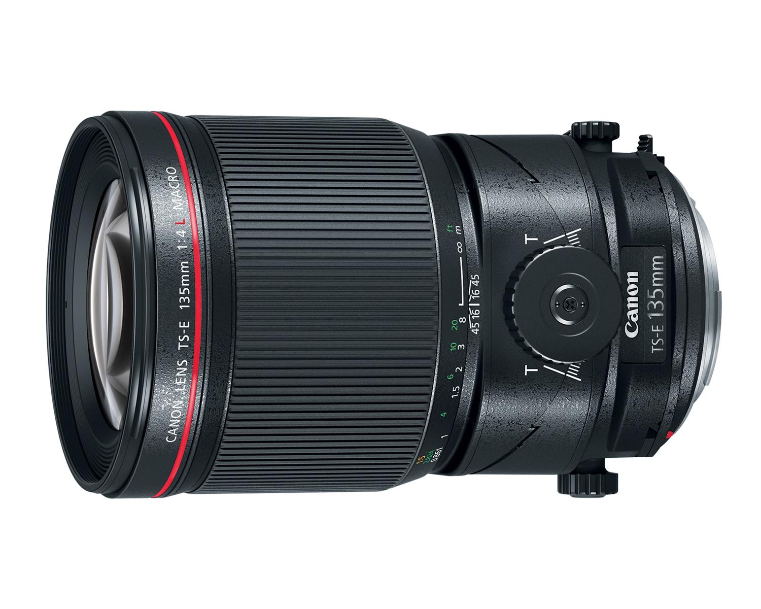 Objectif Canon EF TS-E 135mm f/2.8L Macro- Vue trois quarts