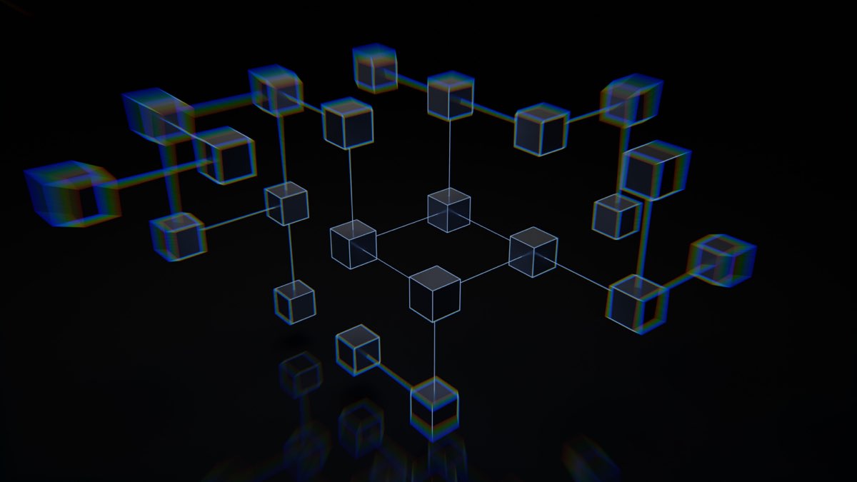 Geometrical cubes in an isometric view connected with each other